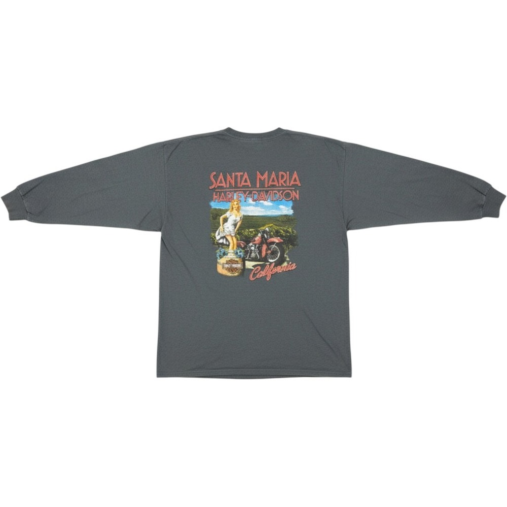 Harley-Davidson Santa Maria California Long Sleeve T-Shirt 2XL Biker - Picture 4 of 6